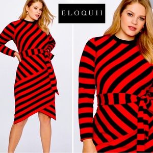 Eloquii Blocked Stripe Dress Sz 22